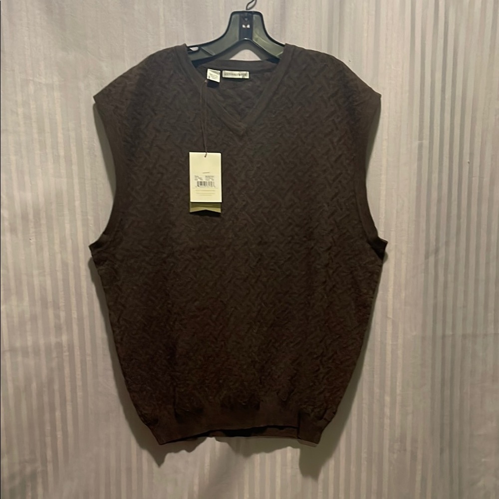 Cutter & Buck Brown V-Neck Sweater - Picture 1 of 12